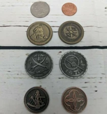 Fantasy Pirate Metal Coin Set LARP Board Game Role Playing RPG Cosplay Treasure