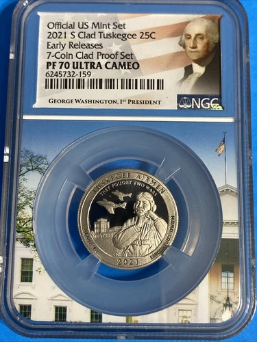 2021 S Clad Tuskegee Airmen Quarter NGC PF70 UC ER White House Core (6245732-159