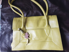 Limonengruene Echtleder Handtasche von Radley London, Top Zustand