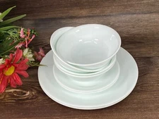 Corelle VITRELLE WINTER FROST WHITE Dishes Lot 3 Dinner Plates, 4 Bowls, 4 Bread