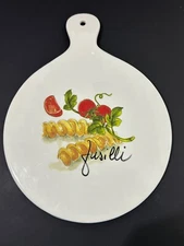 Effetti 8" Trivet/Cheese Plate/ Cutting Board, Fusilli, Handmade in ITALY