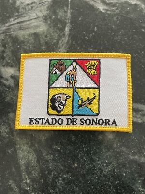 Estado De Sonora Mexico Logo Seal 3  Iron On patch Trucker Hat Mexican Rare Vtg