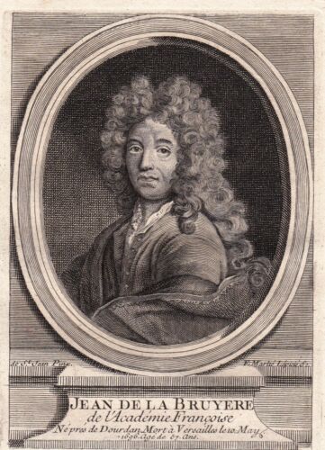 Portrait XVIIIe Jean De La Bruyère Ecrivain Moraliste 1786 - Afbeelding 1 van 7