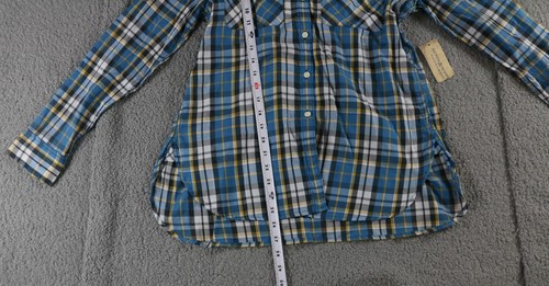Polo Ralph Lauren Denim Supply Company Womens M Blue Plaid Cowgirl New - Picture 6 of 6