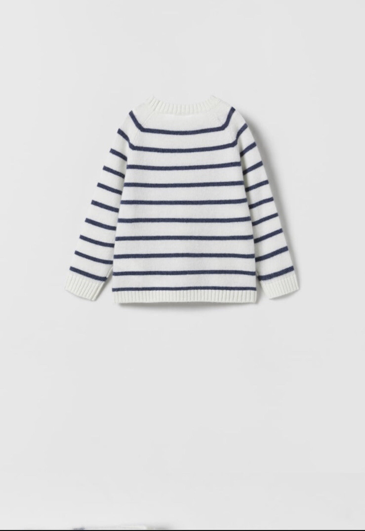 ZARA NWT 100% cashmere striped sweater size 9-12 months