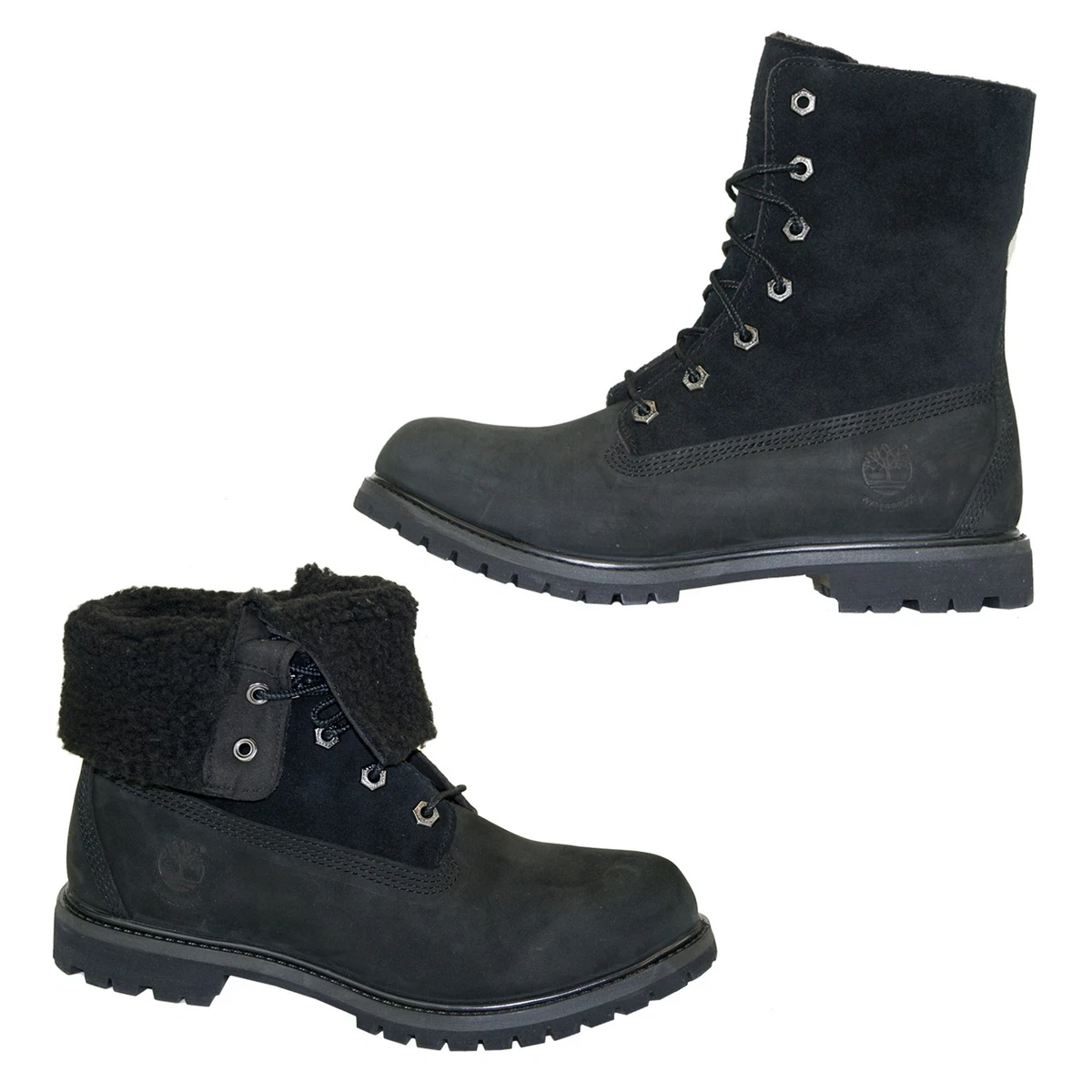 Authentics teddy fleece boot top for women in black