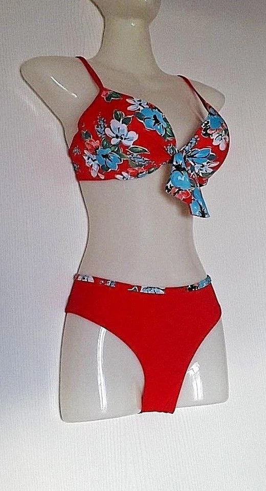 TRIUMPH MISS JODIE TWP MAILLOT DE BAIN 2 PIÈCES FR42B-EU40B-UK36B ROUGE IMPRIME - Photo 4/4