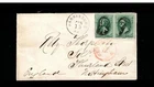 USA #158 Used Pair On Rare Cover To Nottingham Cancelled By Two Strikes