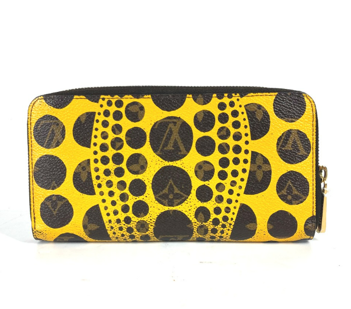 Louis Vuitton Monogram Kusama Yayoi Yellow Womens Zippy Wallet