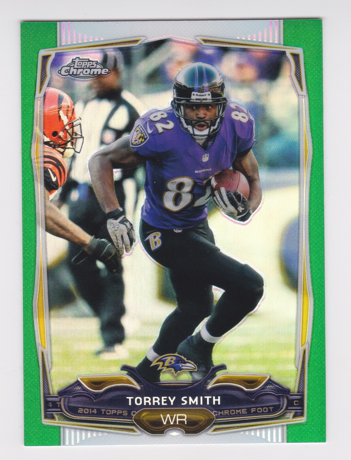 2014 Topps Chrome Green Refractor Parallel #79 Torrey Smith Baltimore Ravens