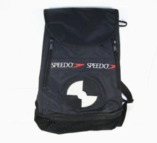 Speedo Swimming Backpack Mesh Drawstring Accessory Bag Black