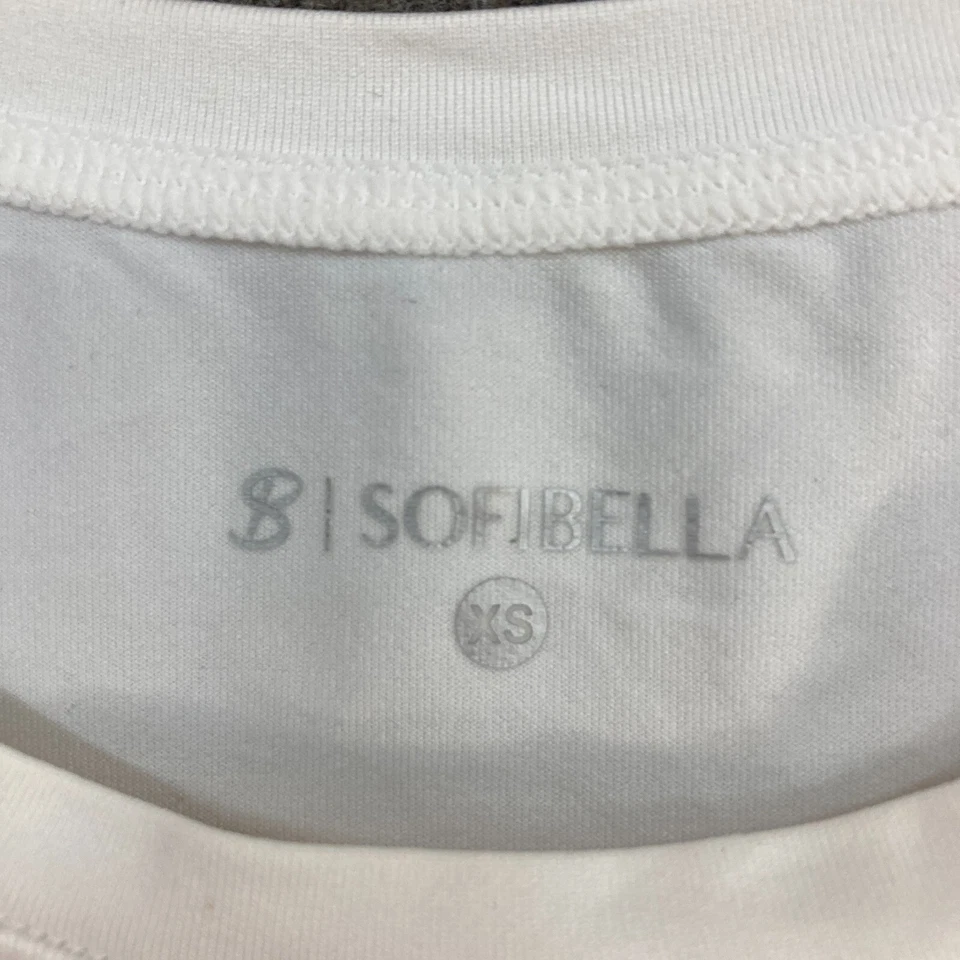 Camisa de golf Sofibella para mujer talla XS extra pequeña blanca manga corta elástica 50016 Foto 4 de 4
