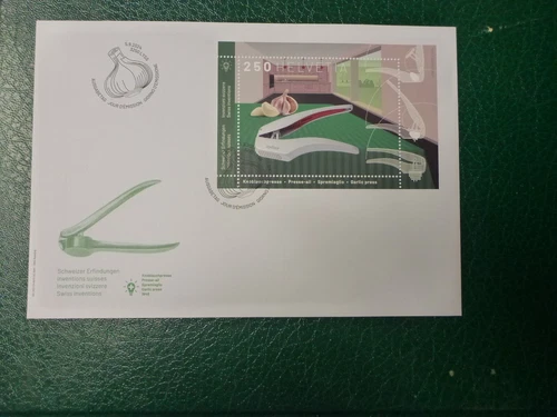 SWITZERLAND 2024 Swiss Inventions - The Garlic Press Mini Sheet First Day Cover