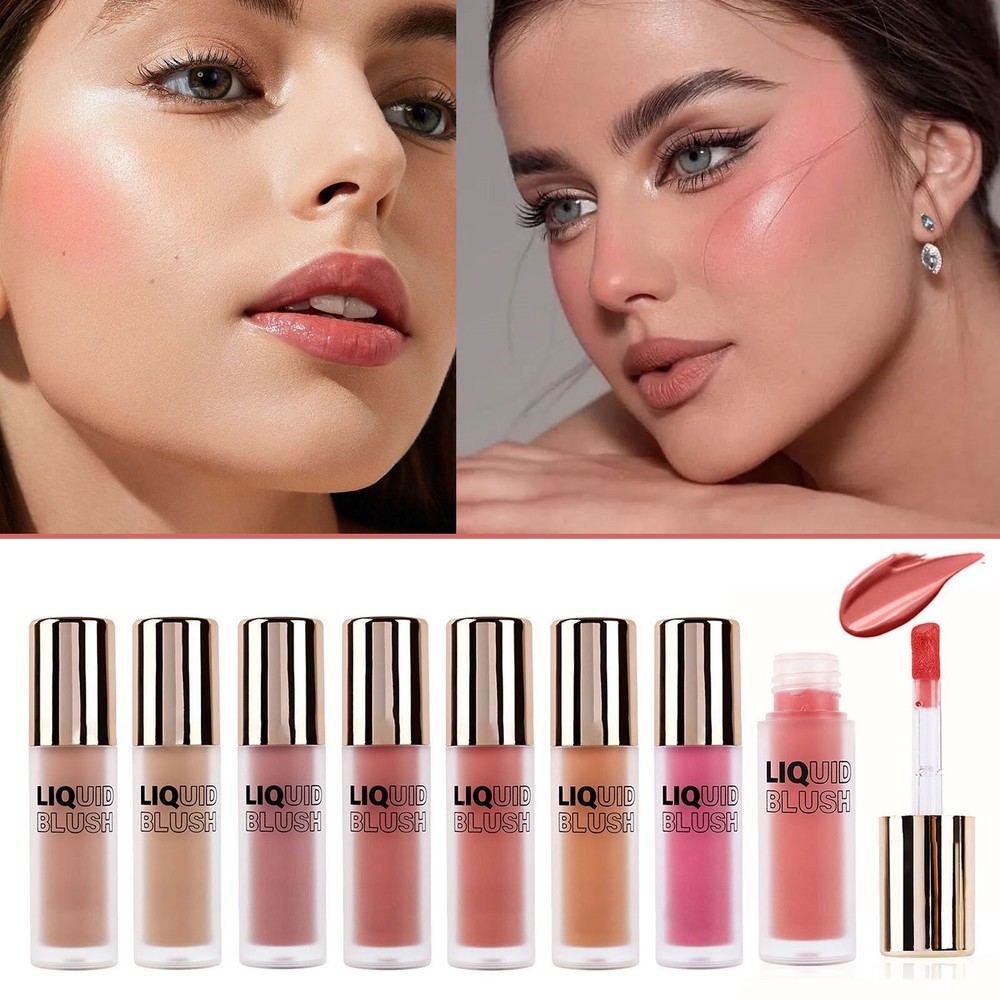 Liquid Contour Liquid Highlighter Liquid Blush with Face Brush Long Lasting