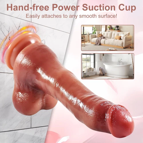 Telescopic Realistic Thrusting Dildo Vibrator Sex Toys for Women Remote Control - Picture 4 of 25