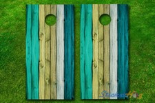 VINYL WRAPS Painted Wood Cornhole Boards DECALS