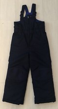 Faded Glory Snow Ski Pants Bibs Childrens Kids Youth XS 4-5 Navy Blue Overalls
