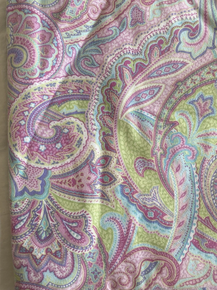 Pieza de tela de franela de cachemira 1,5+ yardas rosa verde tela colorida tradiciones Foto 3 de 4