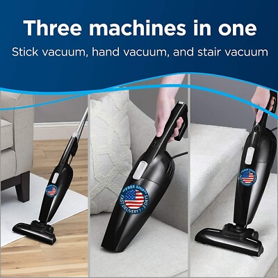 Aspiradora Ligera De Mano Con Cable Sin Bolsa Tipo Escoba Limpieza Vacuum 3EN1