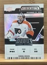 Samuel Ersson 2022-23 Credentials Debut Ticket Access /799 #177 Rookie - Flyers