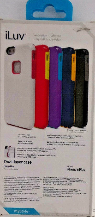 Funda Impact para iPhone 6 Plus Azul/Amarillo Doble Capa iLuv Nueva Envío Gratuito Foto 2 de 4
