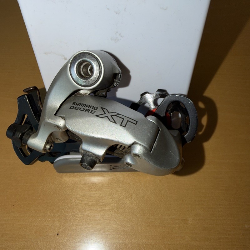 Vintage Shimano Deore XT Rear Derailleur Long Cage RD-M750 Silver MTB Mountain
