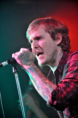 Brian Fallon of rock band The Gaslight Anthem performing on stage - Old Photo 13