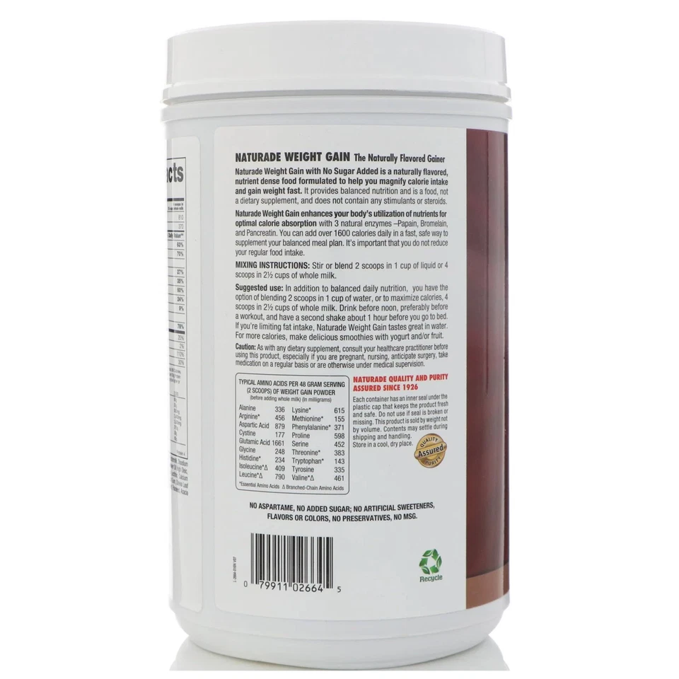 Weight Gain, Chocolate, 2.5 lb (1.2 kg) - Image 3 of 3