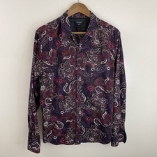 Structure Collection Shirt Mens Large Slim Fit Multicolor Floral Long SLV Button