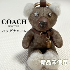 coach Coach Signature Bag Charm Bear New