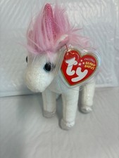 Ty Beanie Baby💜Mystic The White Unicorn Silver Feet 7" New MWMT's