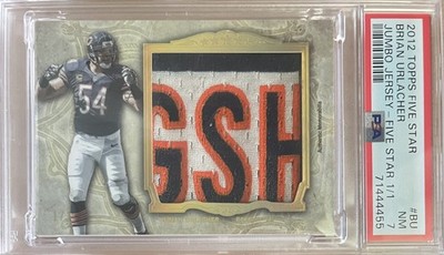 2012 Topps Five Star Brian Urlacher Jumbo Jerseys 1/1 Patch #1/1 Bears PSA 7