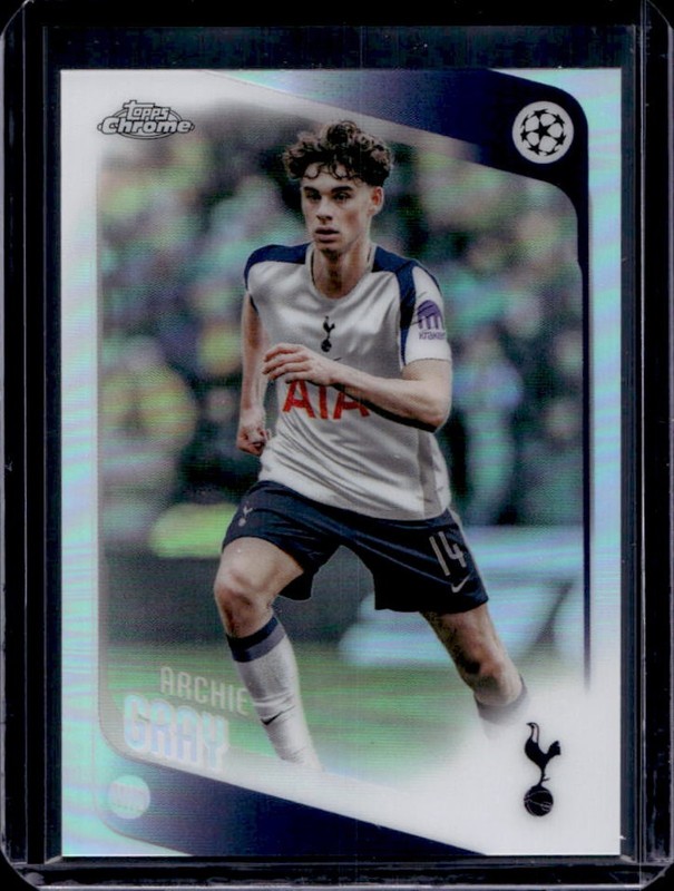 2025-26 Topps Chrome UEFA Archie Gray Refractor #165 Tottenham
