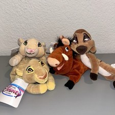 Disney Store Vintage 4 Lion King Simba Nala Pumba Timon Mini Bean Bag Plush NWT