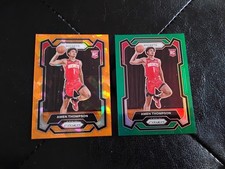 2023/24 Panini Prizm Basketball Amen Thompson Orange Cracked Ice RC (2) Cards