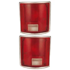 Pair of Tail Light Lens Fits Chevrolet C30 Deluxe Crew 7.4L 1981 By GM2801122