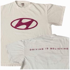 VTG 90s Hyundai T Shirt Automobile Promo Driving Is Believing Korea Men’s XLarge