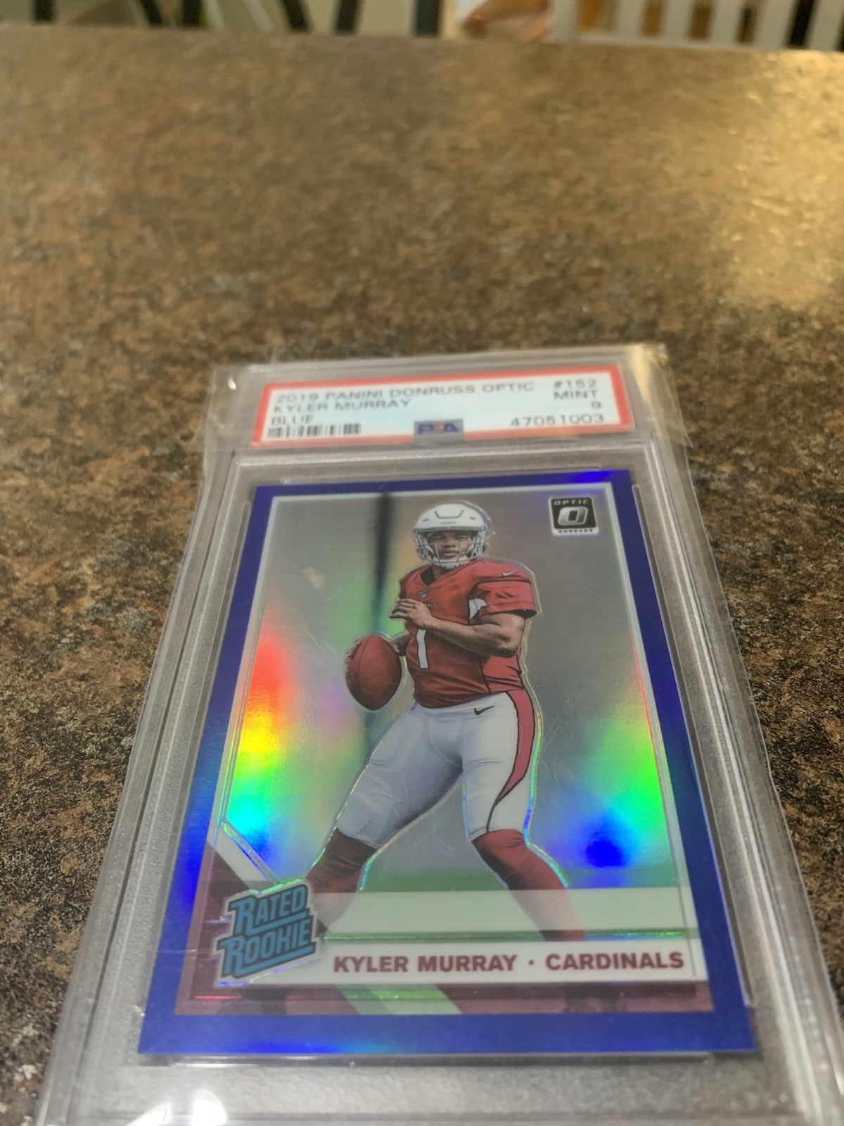 2019 Panini Donruss Optic - Rated Rookie Kyler Murray #152 Blue Prizm /150 (RC)