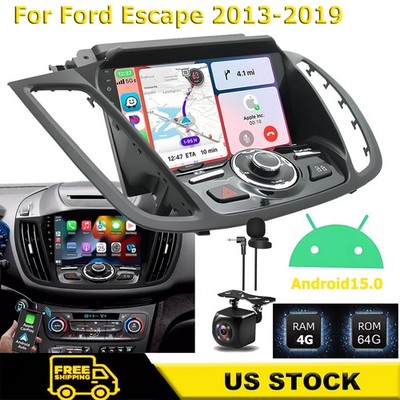 For 2013-2019 Ford Escape Android 15 Car Radio Stereo Wireless Carplay Audio GPS