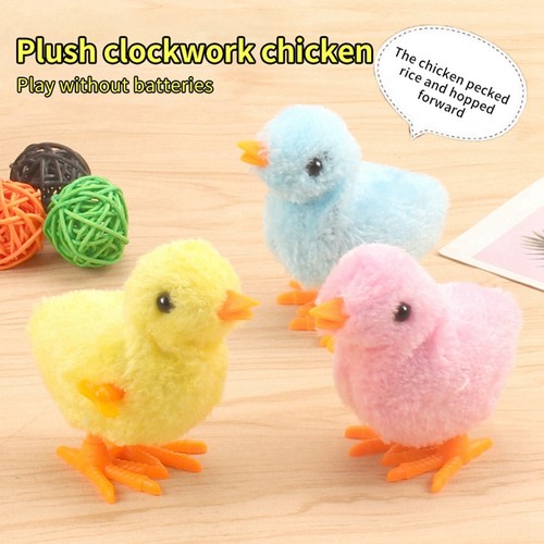 5Pcs Easter Wind Chick Toys Novelty Jumping Chicken Gag Plush Baby Chicks7095 - Picture 3 of 6