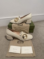 Gucci Women Blondie Leather Pumps Mystic White IT41.5, UK8.5, US11.5