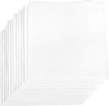 Pocket Square Handkerchiefs for Men Soft Reusable Cotton Hankies - 13 Pack