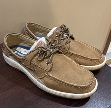 Zapatos de barco SPERRY TOP SIDER para hombre talla 11,5 W cuero nobuck tostado STS25597 11,5 ancho