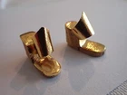 Vintage Barbie Doll Gold Cork Wedges