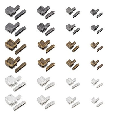 48pcs Metal Zipper Repair Kit with Insertion Pins and Bottom Stops (3 Colors,...