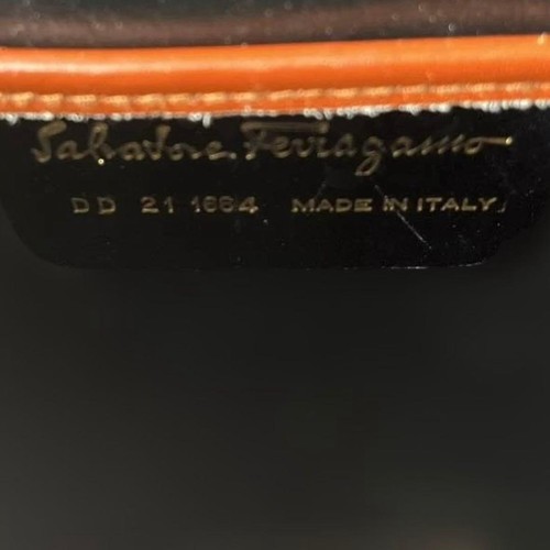 Salvatore Ferragamo Vintage 2-Wege braun Leder Handtasche Schultertasche authentisch - Bild 22 von 24