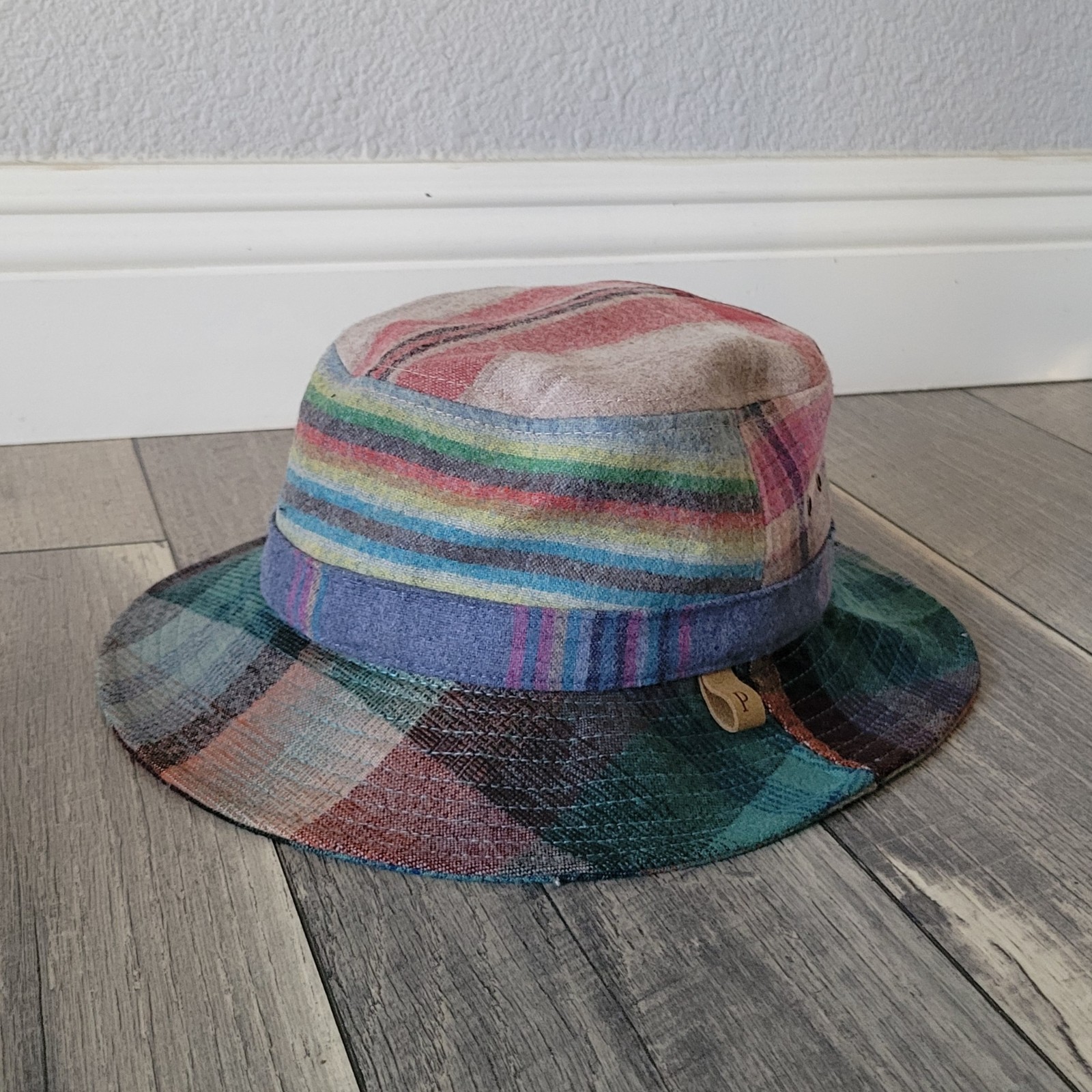 Pendleton Bucket Hat Multicolor Patchwork Plaid 1… - image 4