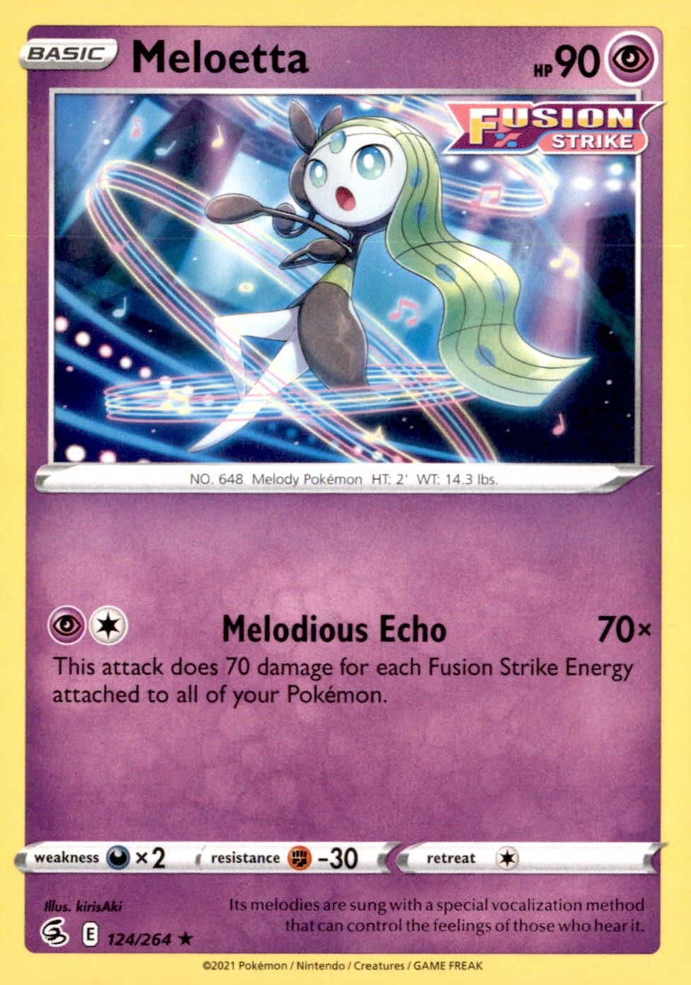 SWSH08: Fusion Strike #124/264 Meloetta