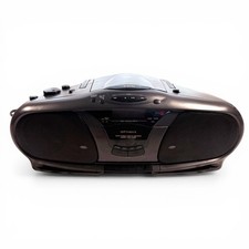 Optimus CD-3322 AM/FM CD Cassette Boombox Radio E-Bass Works Clean