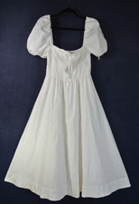 New, Reformation Reformation Marella Linen Puff-Sleeve Dress Sz 4 MD1595